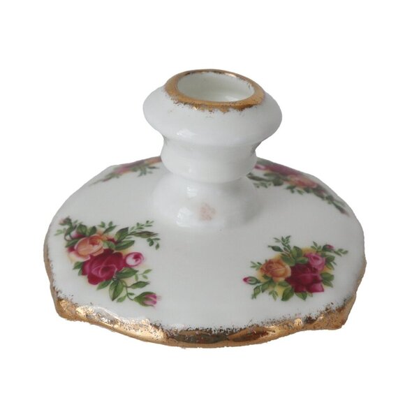 Vintage Royal Albert Candle Holders Old Country Roses Porcelain Candlestick Hold - Picture 3 of 7
